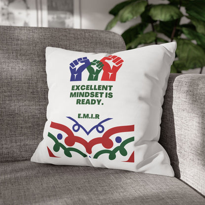 Personalized Initial Quote Victory — Custom Sayings on Square Poly Canvas Pillowcase