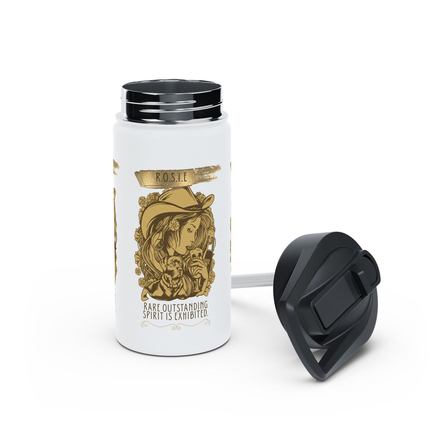 Personalized Initial Quote Golden Girl Stainless Steel Water Bottle