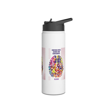Personalized Initial Quote Brain Stainless Steel Water Bottle