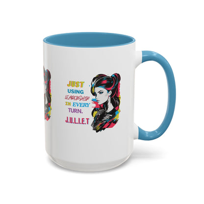 Personalized Vintage Girl Accent Coffee Mug