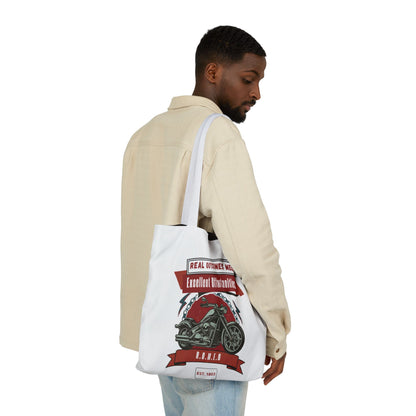 Personalized Initial Quote Motorcycle Canvas Tote Custom Name