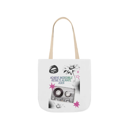 Personalized Initial Quote Cassette Vibes Canvas Tote Custom Name