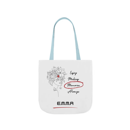 Personalized Initial Quote Floral Girl Canvas Tote Custom Name