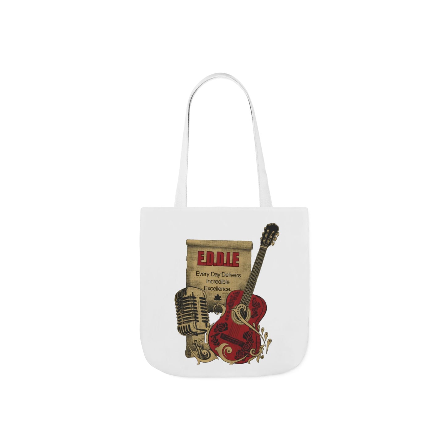 Personalized Initial Quote Guitar Canvas Tote Custom Name