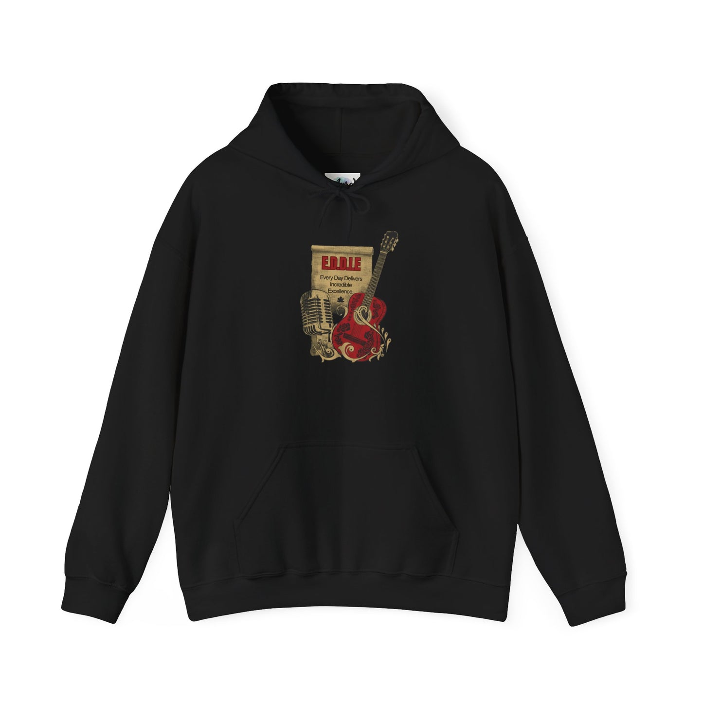 Personalized Vintage Guitar Hooded Sweatshirt