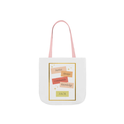 Personalized Initial Quote Inspirational Canvas Tote Custom Name