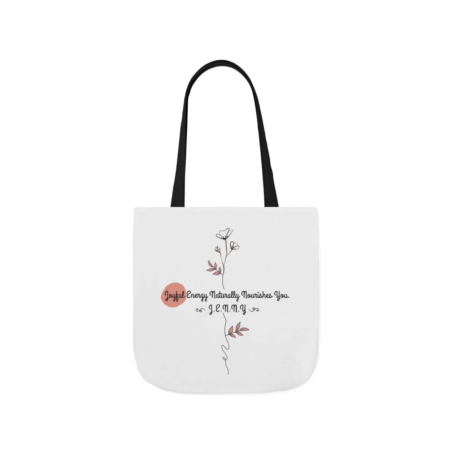 Personalized Initial Quote Floral Minimalist Canvas Tote Custom Name