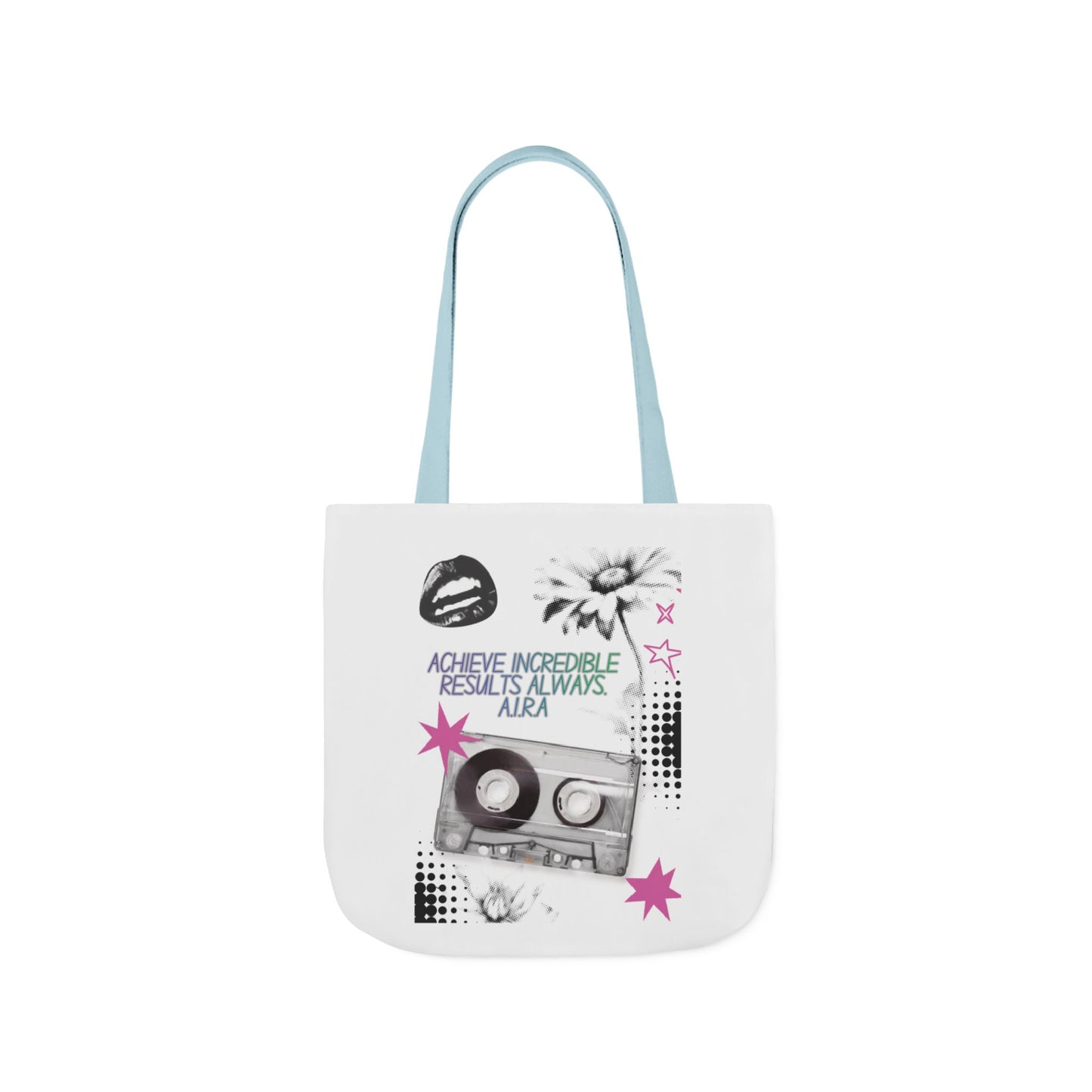 Personalized Initial Quote Cassette Vibes Canvas Tote Custom Name