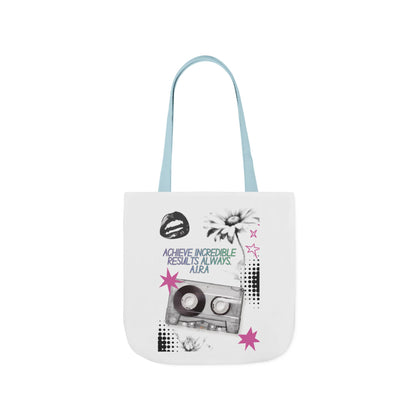 Personalized Initial Quote Cassette Vibes Canvas Tote Custom Name