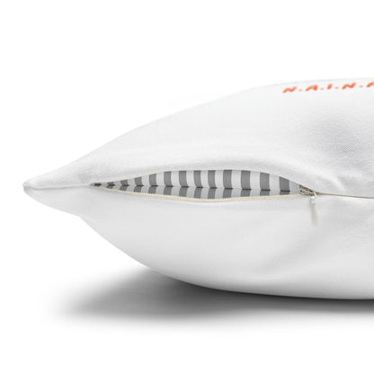 Personalized Initial Quote Floral Momentum — Custom Sayings on Square Poly Canvas Pillowcase