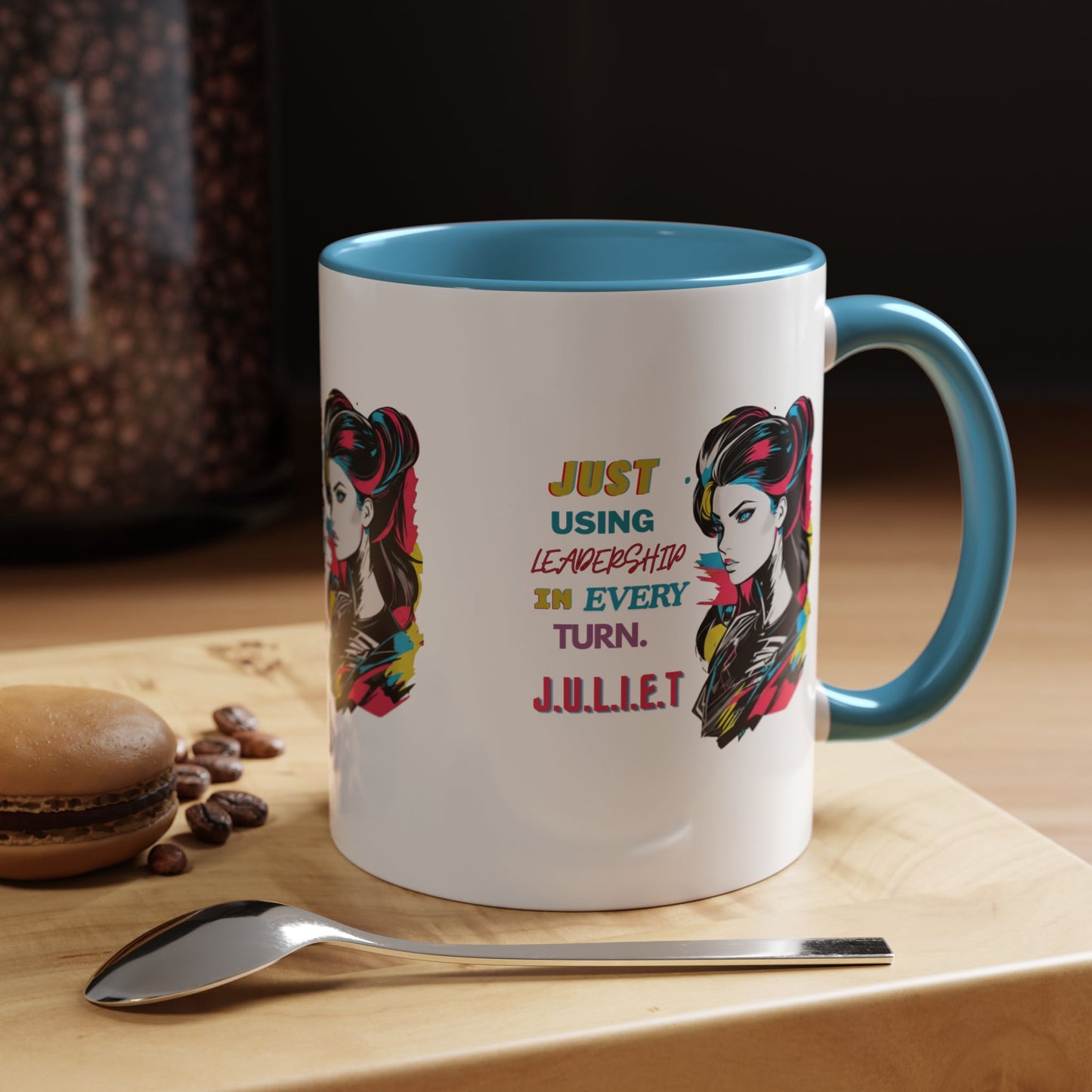 Personalized Vintage Girl Accent Coffee Mug