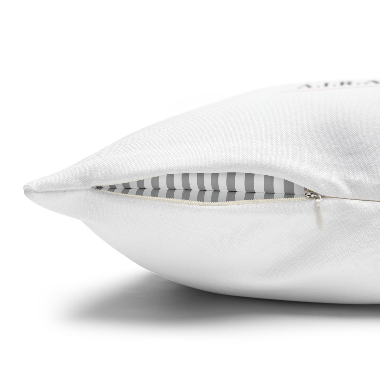 Personalized Initial Quote Floral Moon — Custom Sayings on Square Poly Canvas Pillowcase