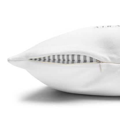 Personalized Initial Quote Floral Moon — Custom Sayings on Square Poly Canvas Pillowcase