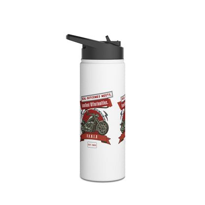 Personalized Initial Quote Motorcycle Stainless Steel Water Bottle