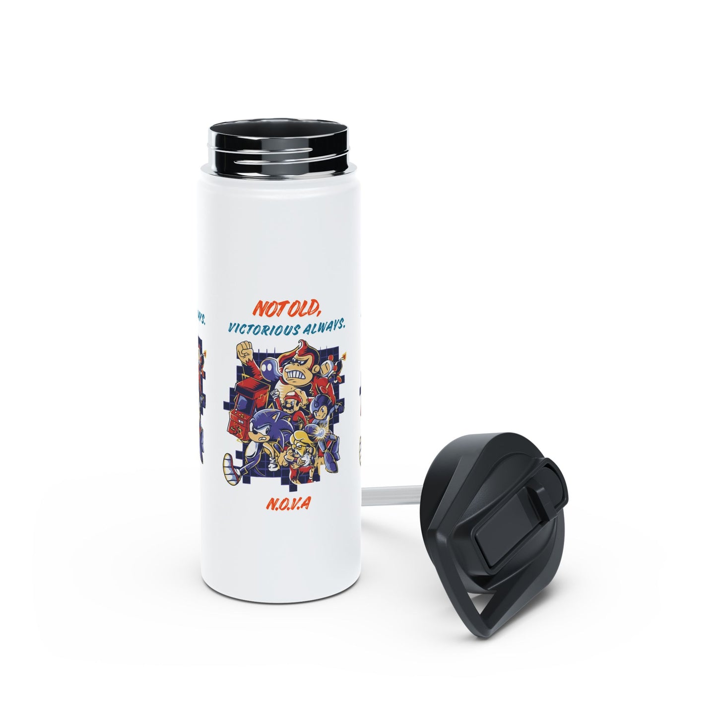 Personalized Initial Quote Cartoon Stainless Steel Water Bottle