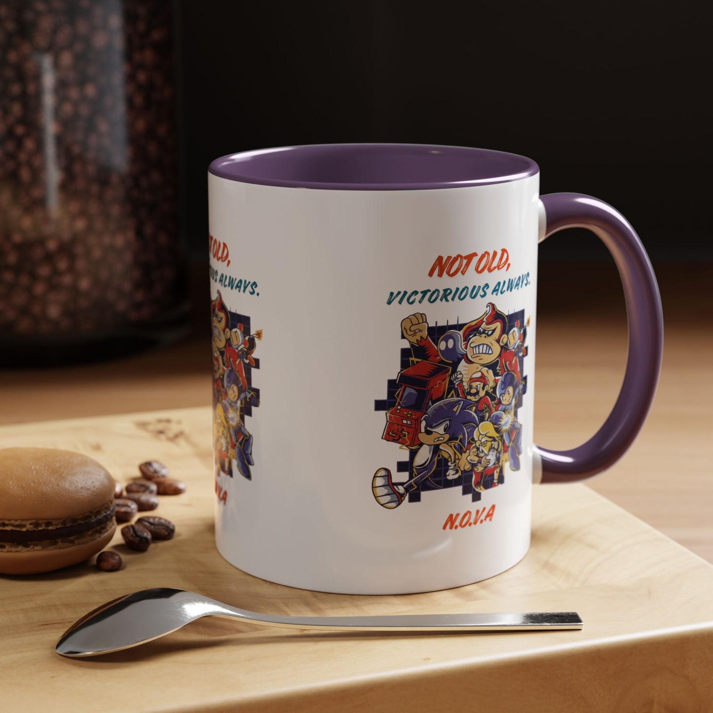 Personalized Victory Cartoon Accent Coffee Mug