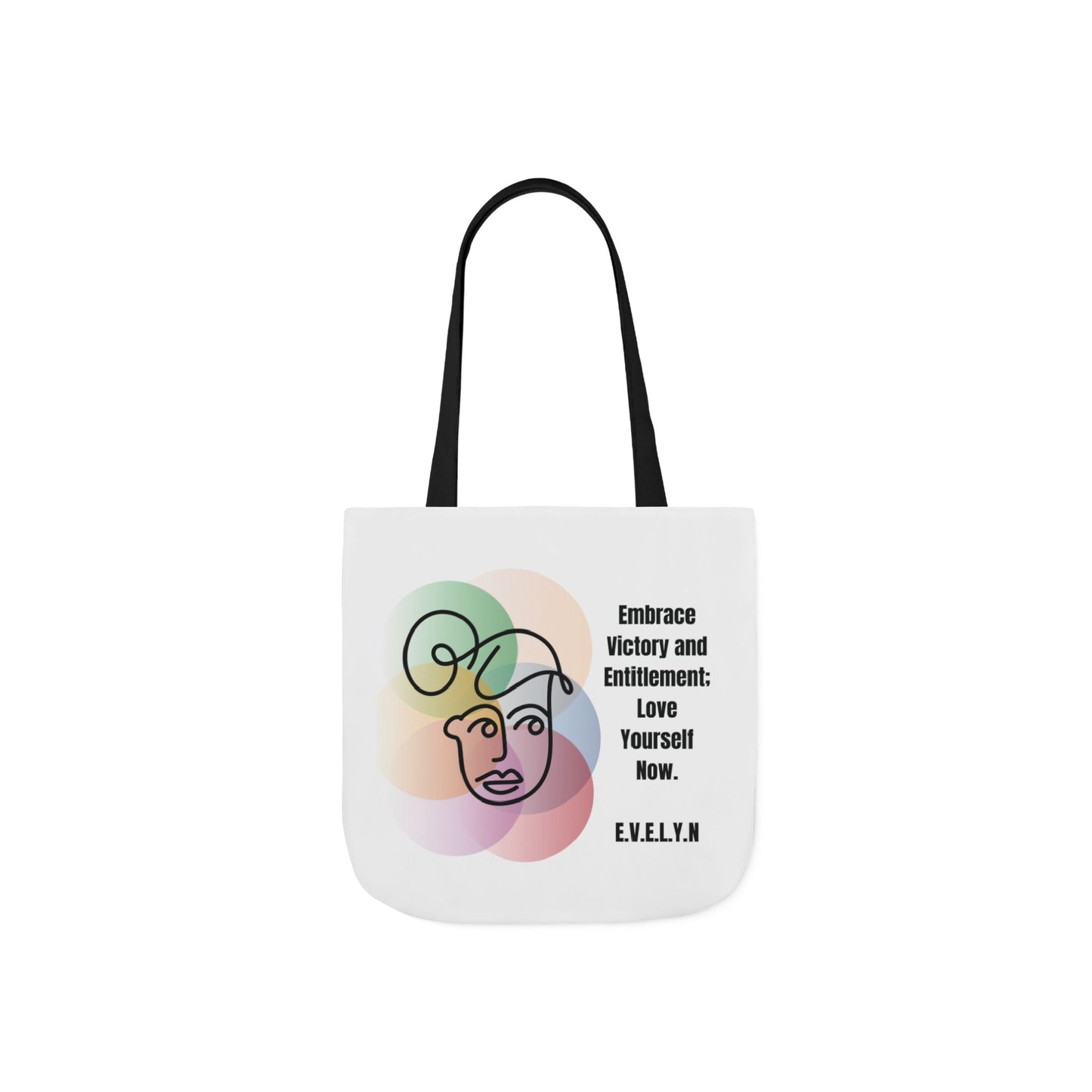 Personalized Initial Quote Sketch Girl Canvas Tote Custom Name