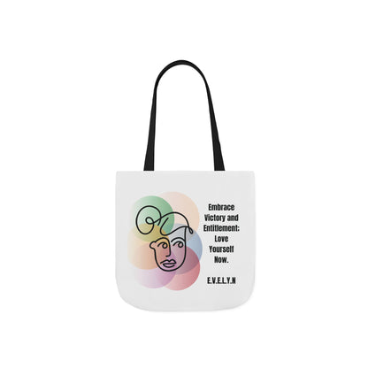 Personalized Initial Quote Sketch Girl Canvas Tote Custom Name