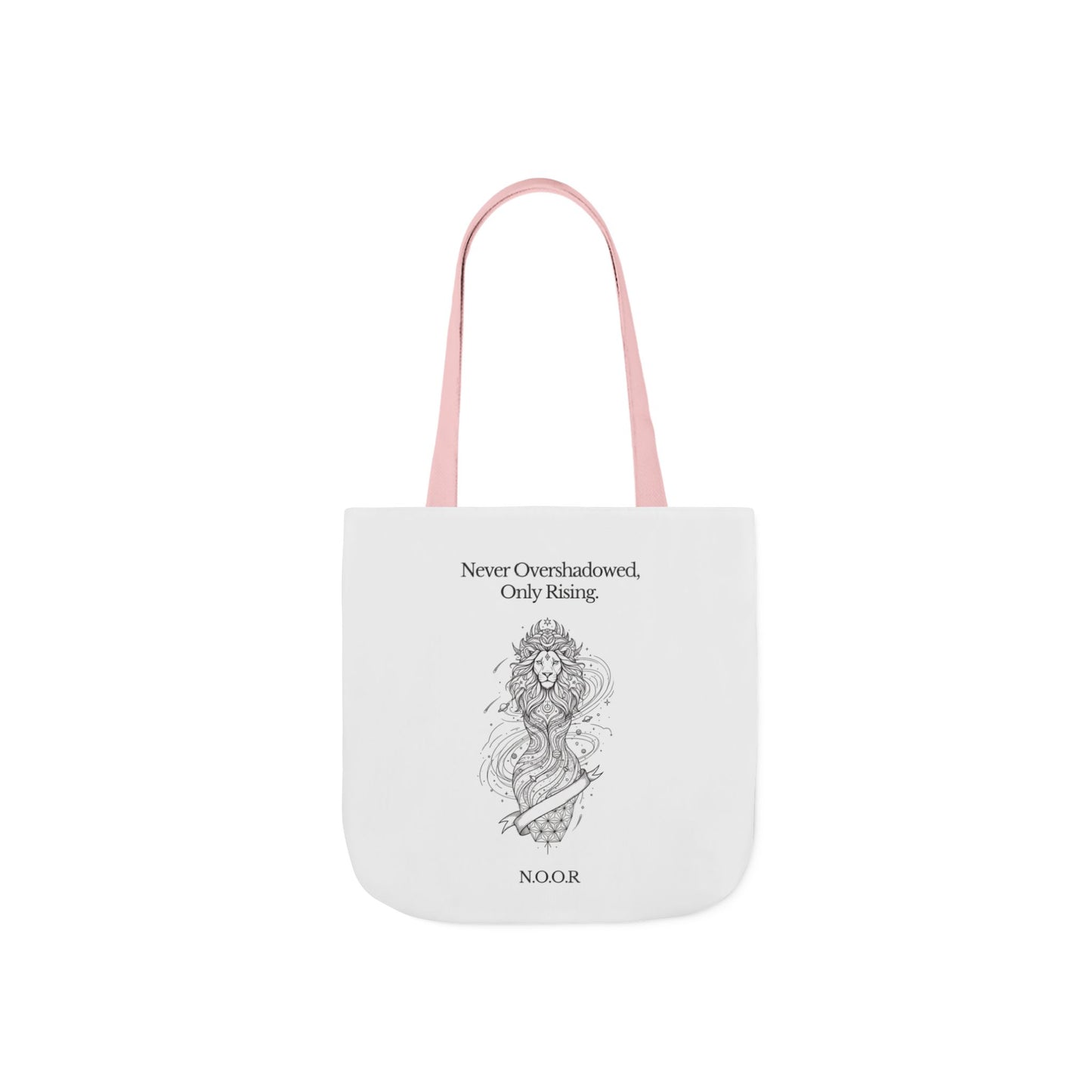 Personalized Initial Quote Girl Lion Canvas Tote Custom Name