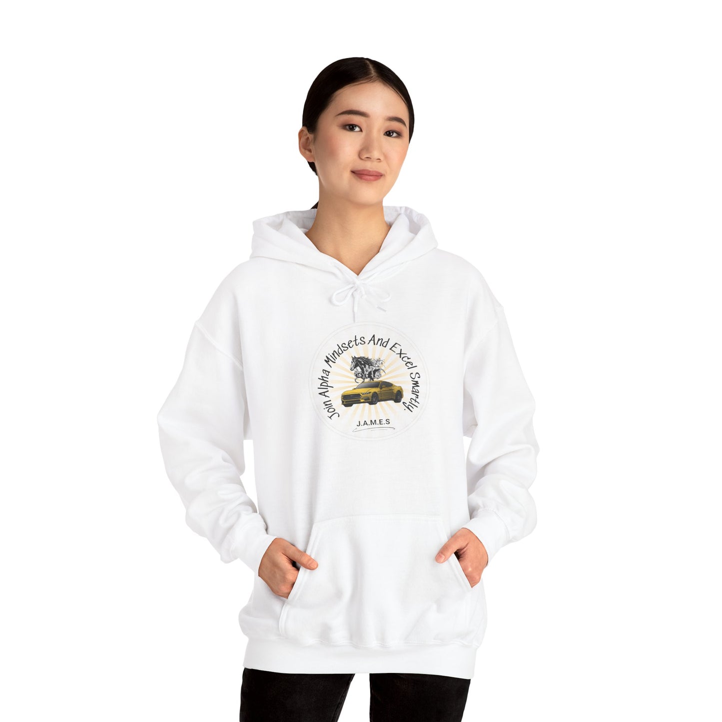 Personalized Car with Horse Hooded Sweatshirt