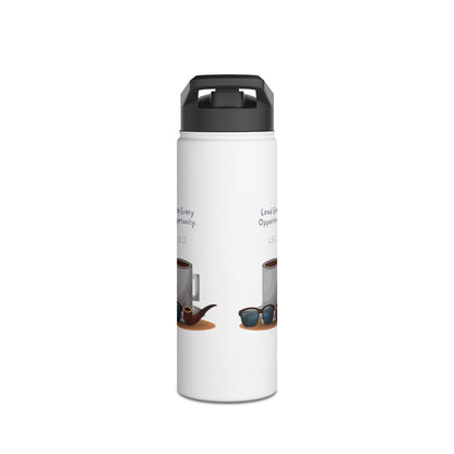 Personalized Initial Quote Sunglasses and Coffee Stainless Steel Water Bottle