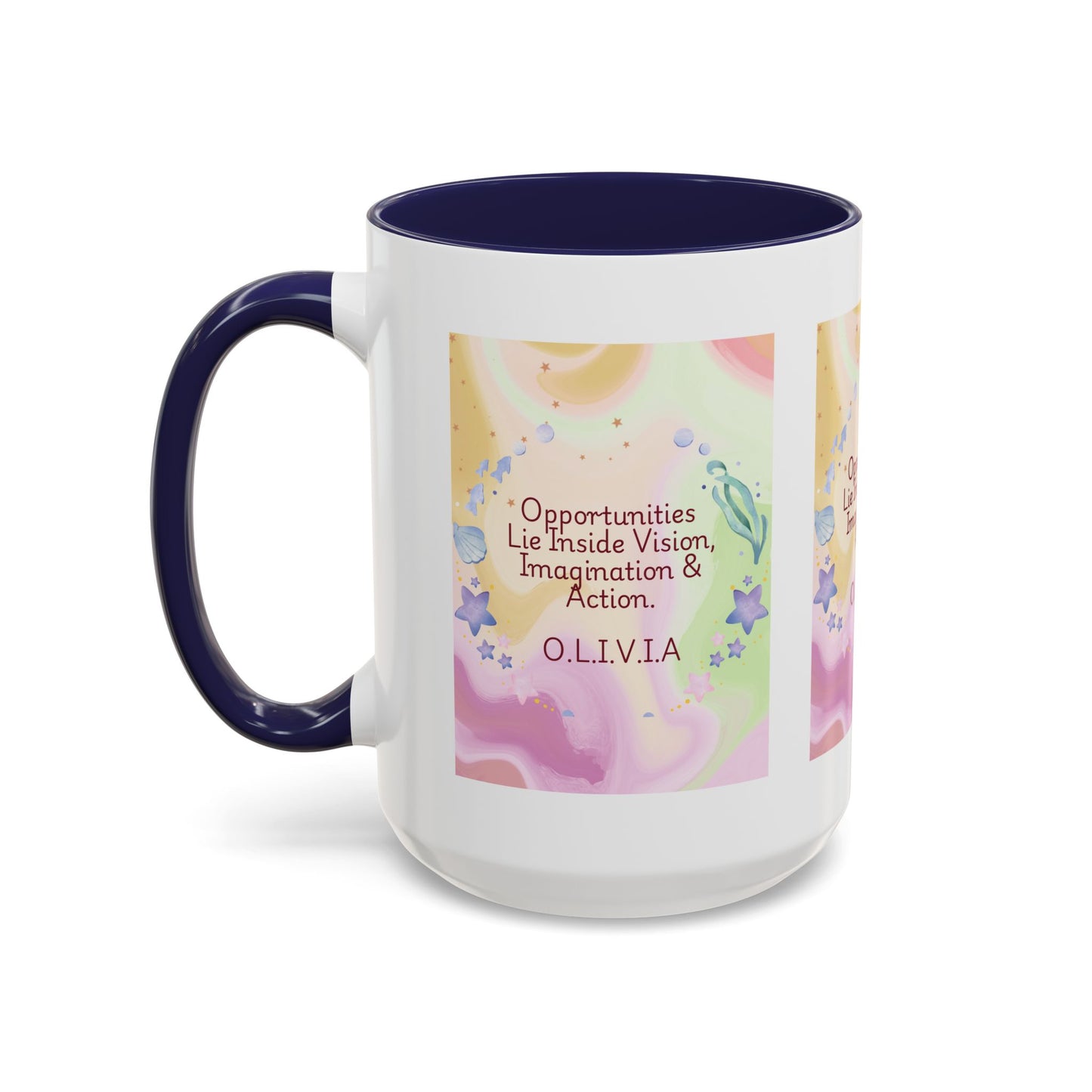 Personalized Ocean Theme Accent Coffee Mug