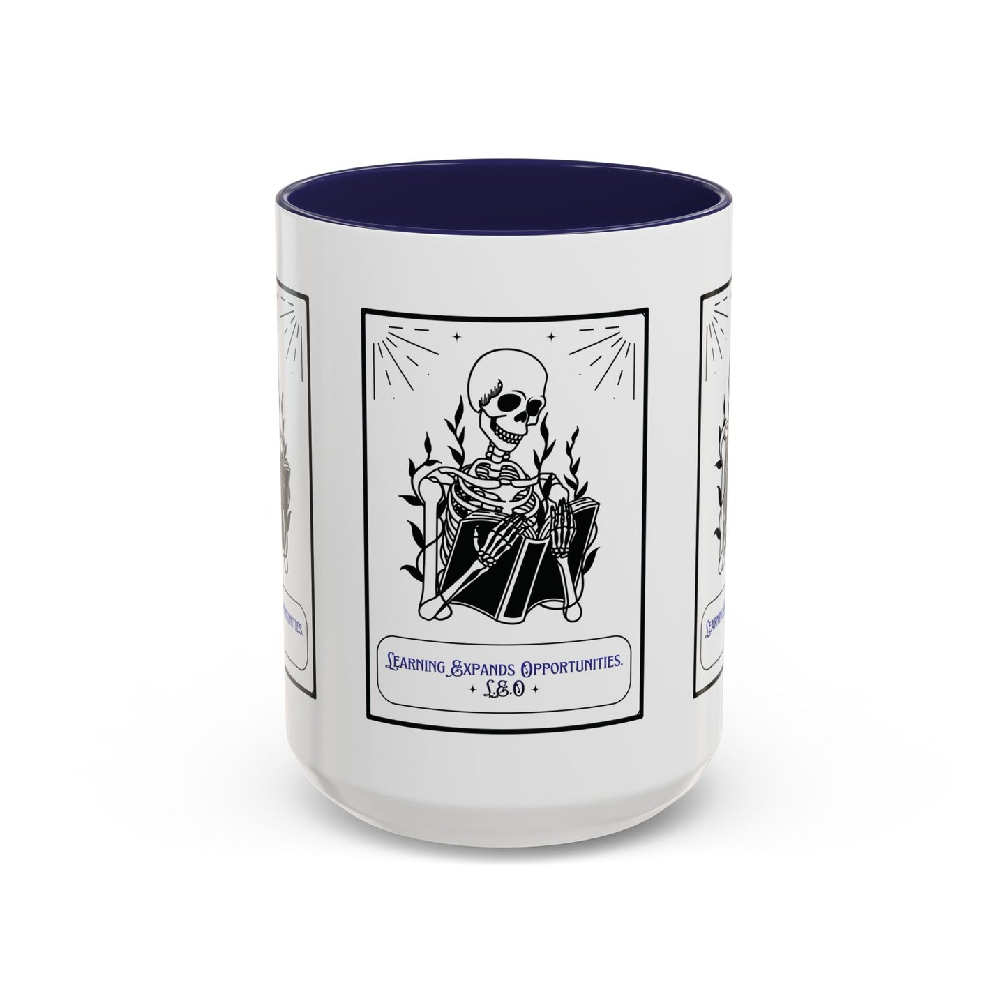 Personalized Initial Skeleton Accent Coffee Mug
