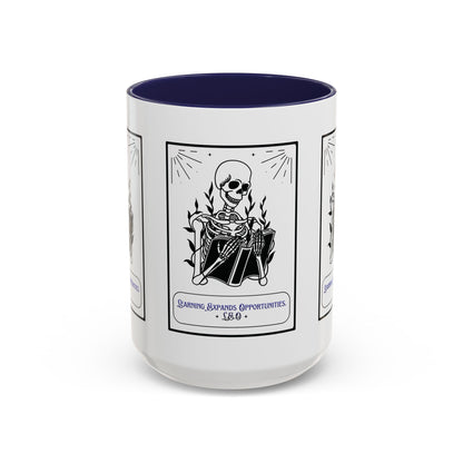 Personalized Initial Skeleton Accent Coffee Mug