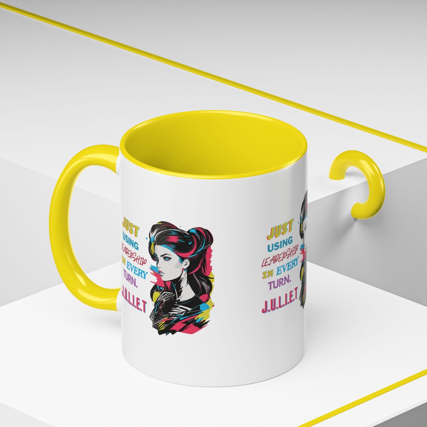 Personalized Vintage Girl Accent Coffee Mug