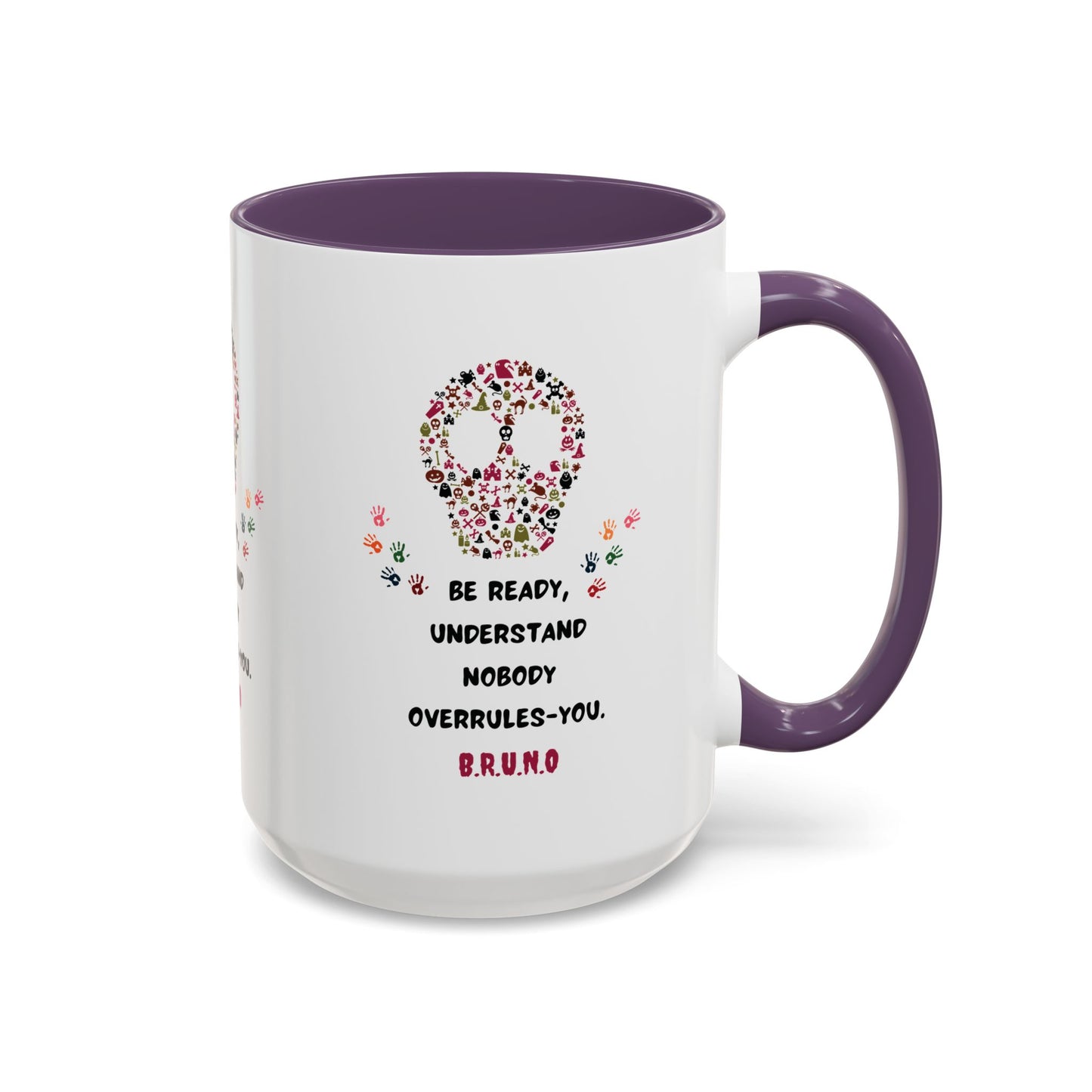 Personalized Initial Floral Skull Accent Coffee Mug