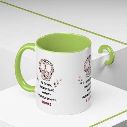 Personalized Initial Floral Skull Accent Coffee Mug