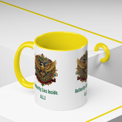 Personalized Initial Eagle Accent Coffee Mug