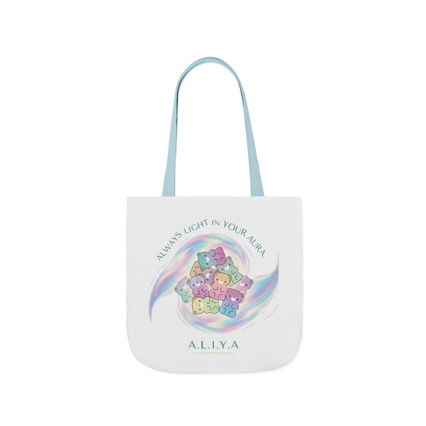 Personalized Initial Quote Pastel Cloud Canvas Tote Custom Name