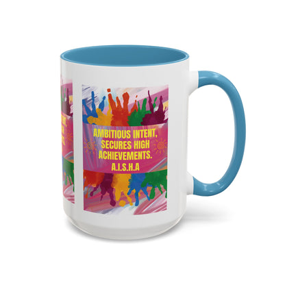 Personalized Initial Colorful Paint Accent Coffee Mug