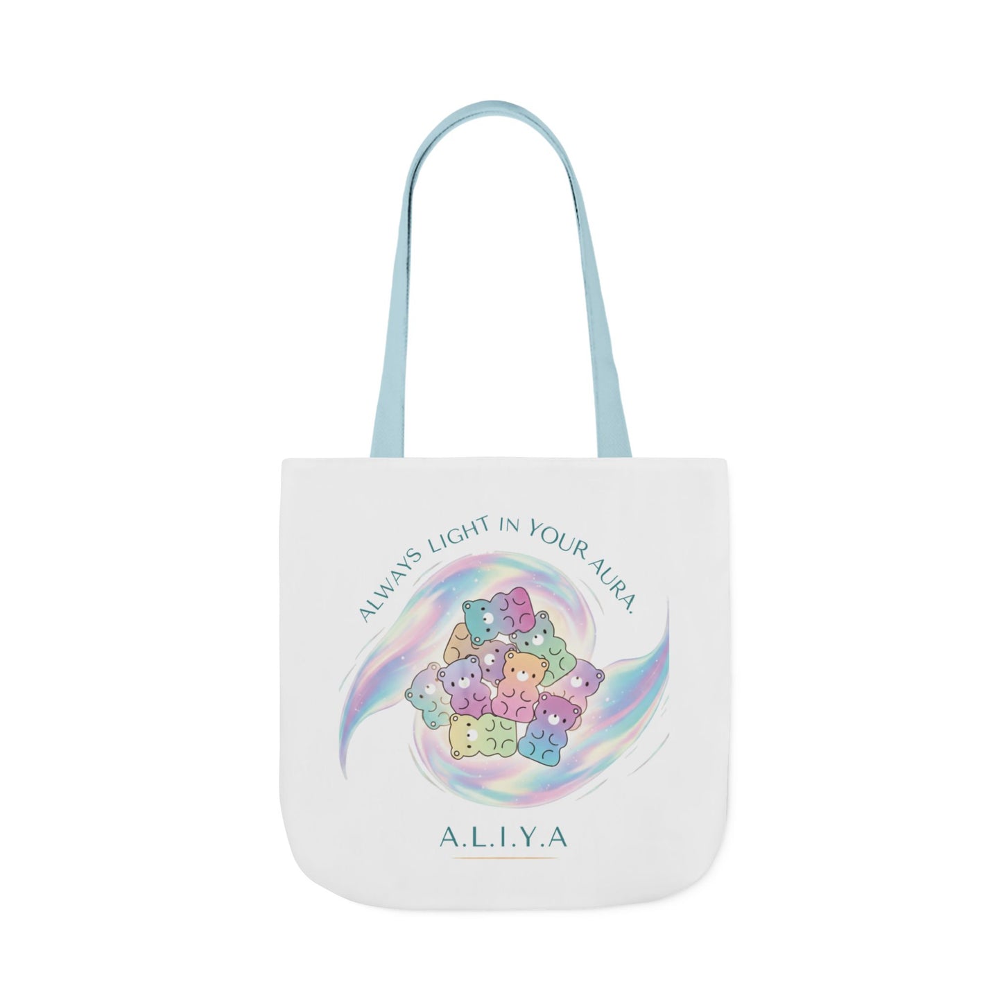 Personalized Initial Quote Pastel Cloud Canvas Tote Custom Name