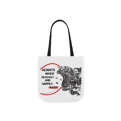 Personalized Initial Quote Inspirational Girl Canvas Tote Custom Name