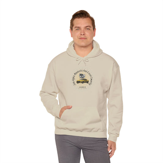 Personalized Car with Horse Hooded Sweatshirt