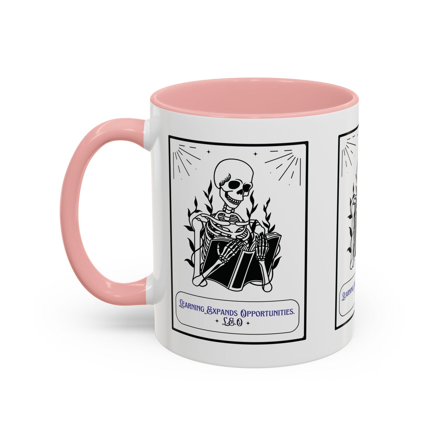 Personalized Initial Skeleton Accent Coffee Mug