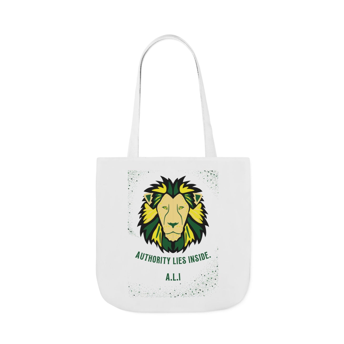 Personalized Initial Quote Lion Canvas Tote Custom Name