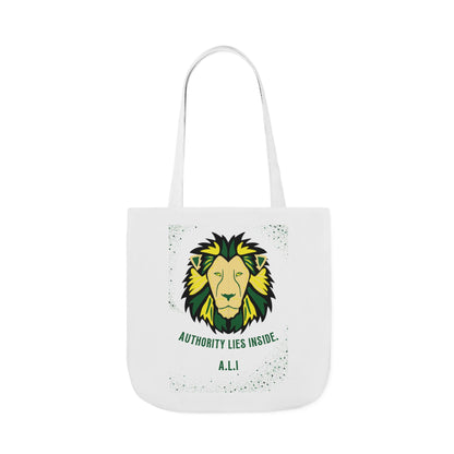Personalized Initial Quote Lion Canvas Tote Custom Name