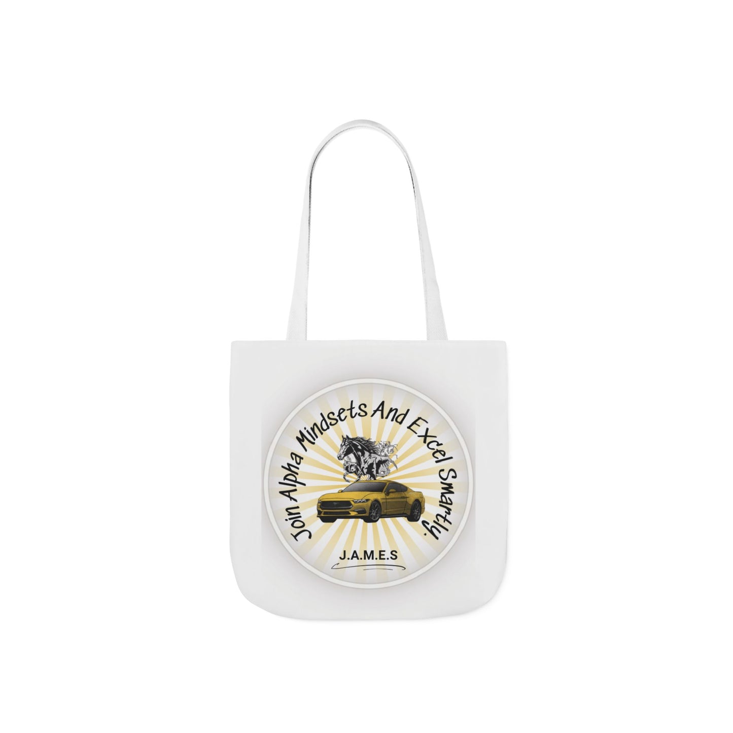 Personalized Initial Quote Horse Car Canvas Tote Custom Name