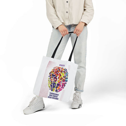 Personalized Initial Quote Brain Canvas Tote Custom Name