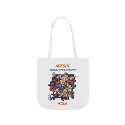 Personalized Initial Quote Cartoon Canvas Tote Custom Name