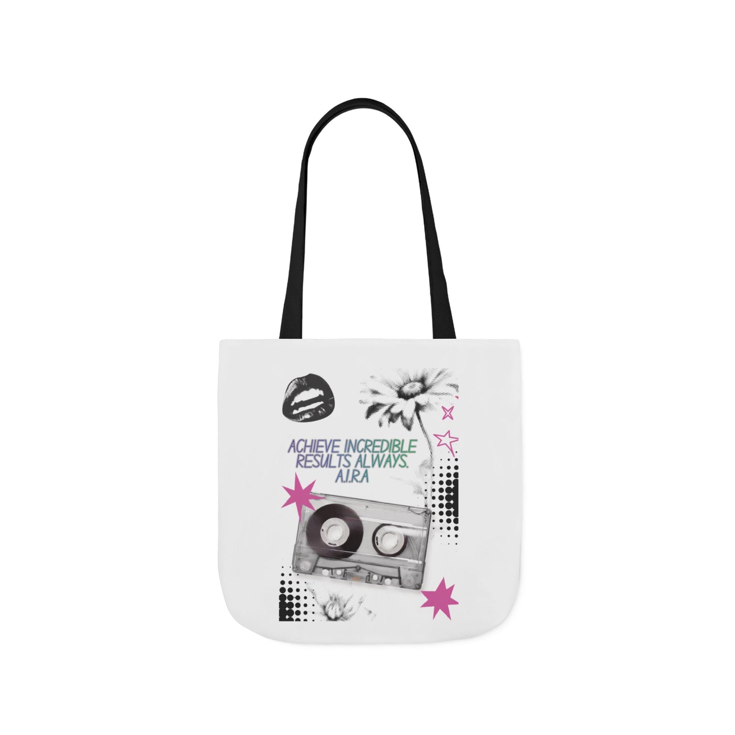Personalized Initial Quote Cassette Vibes Canvas Tote Custom Name
