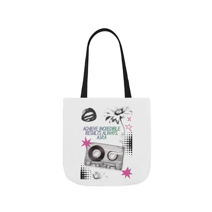 Personalized Initial Quote Cassette Vibes Canvas Tote Custom Name