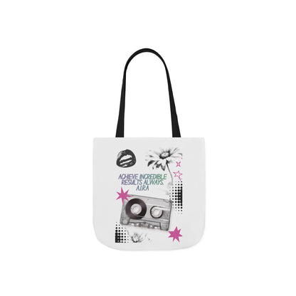 Personalized Initial Quote Cassette Vibes Canvas Tote Custom Name