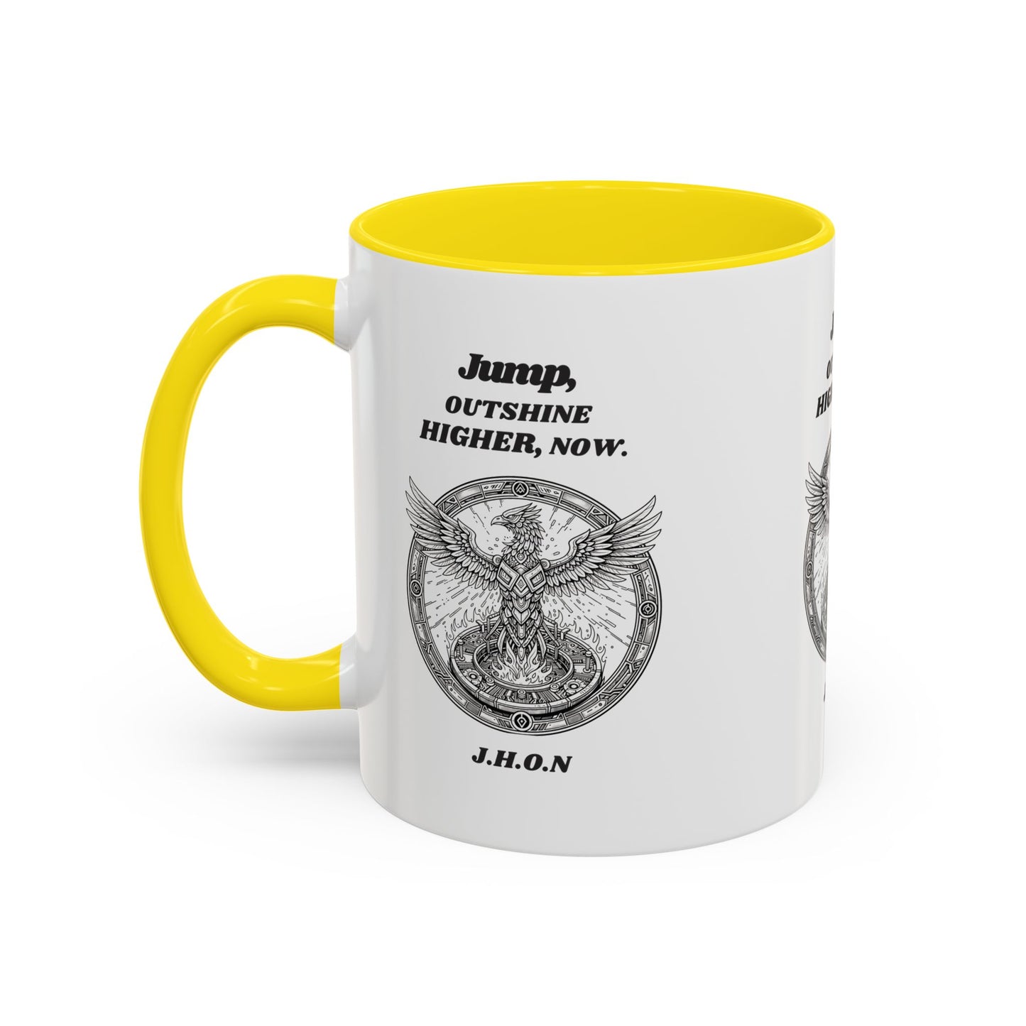 Personalized Eagle Circle Accent Coffee Mug