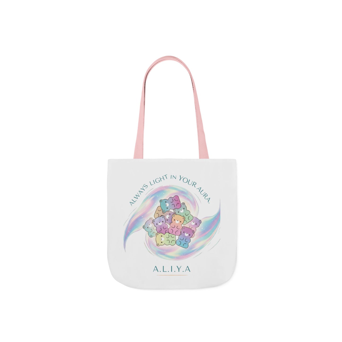 Personalized Initial Quote Pastel Cloud Canvas Tote Custom Name