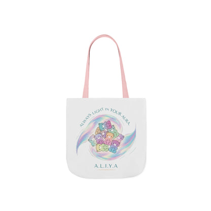 Personalized Initial Quote Pastel Cloud Canvas Tote Custom Name