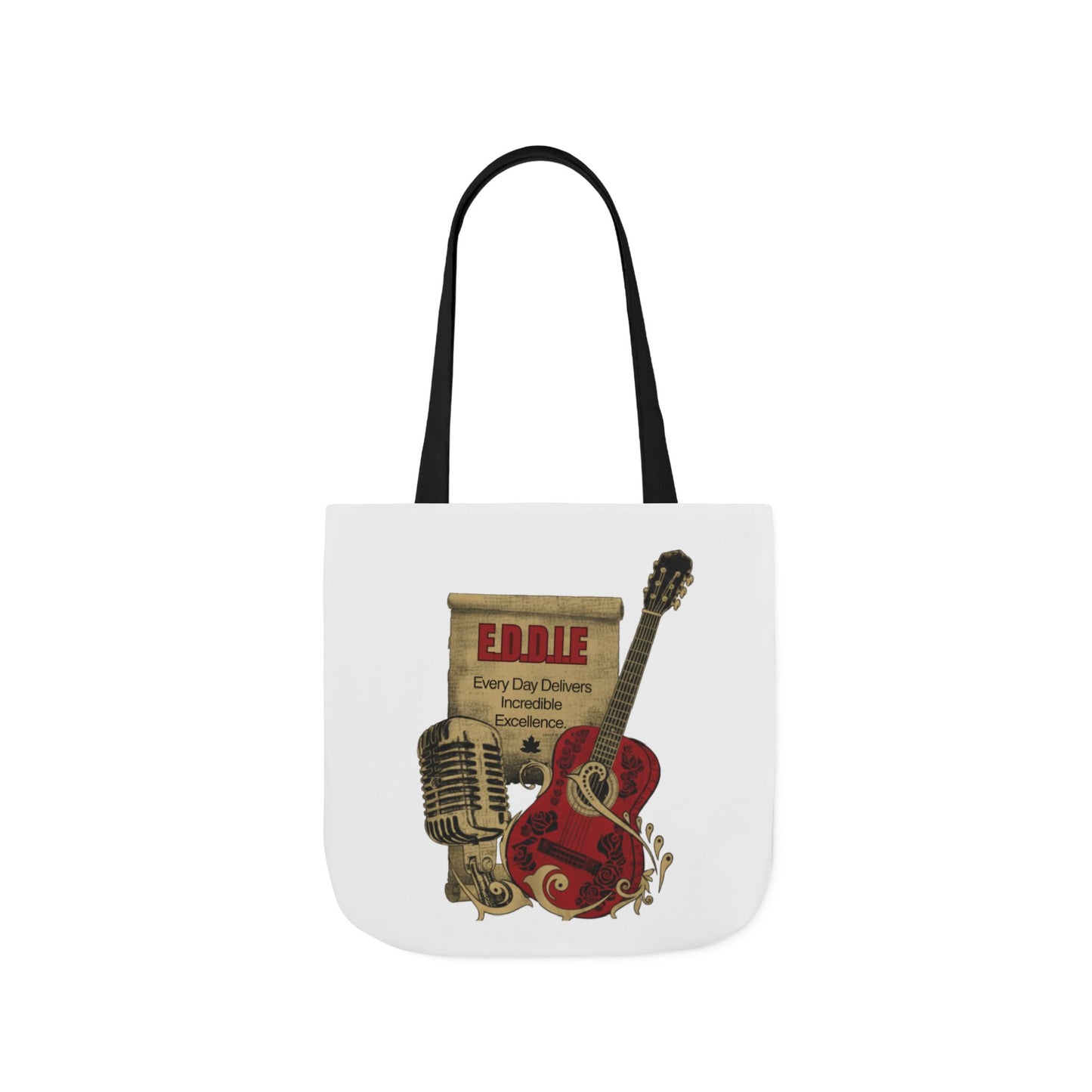 Personalized Initial Quote Guitar Canvas Tote Custom Name